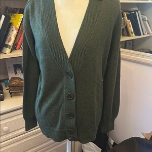 Akris Punto Women's size 4 Green cashmere Cardigan Sweater NWT -retails for $895